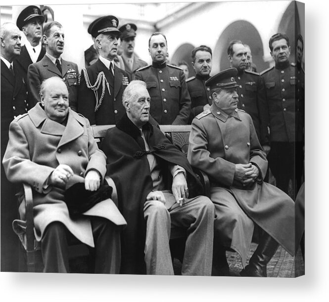1945 Acrylic Print featuring the photograph Crimean Conference In Yalta by Underwood Archives