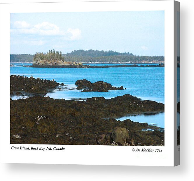 Bay Of Fundy Acrylic Print featuring the mixed media Crow Island Bay of Fundy NB by Art MacKay
