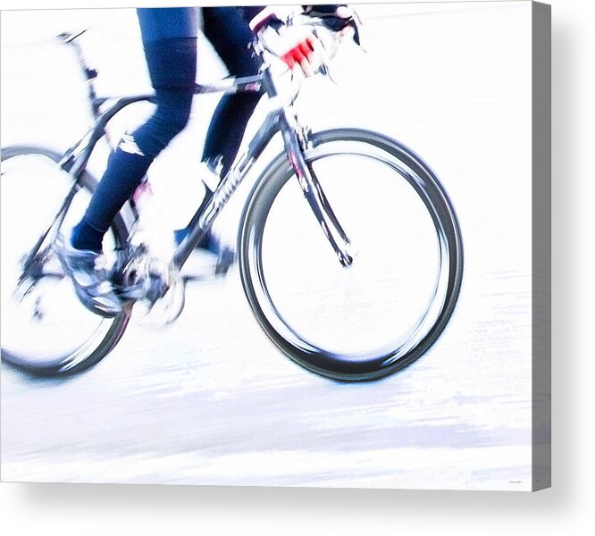 Bicycling Acrylic Print featuring the photograph Cycling by Theresa Tahara