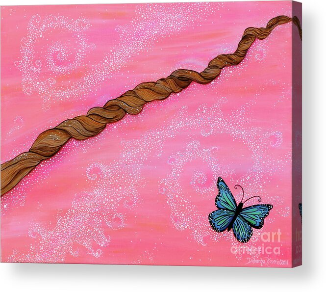 Cypress Paintings Acrylic Print featuring the painting Cypress Wand by Deborha Kerr