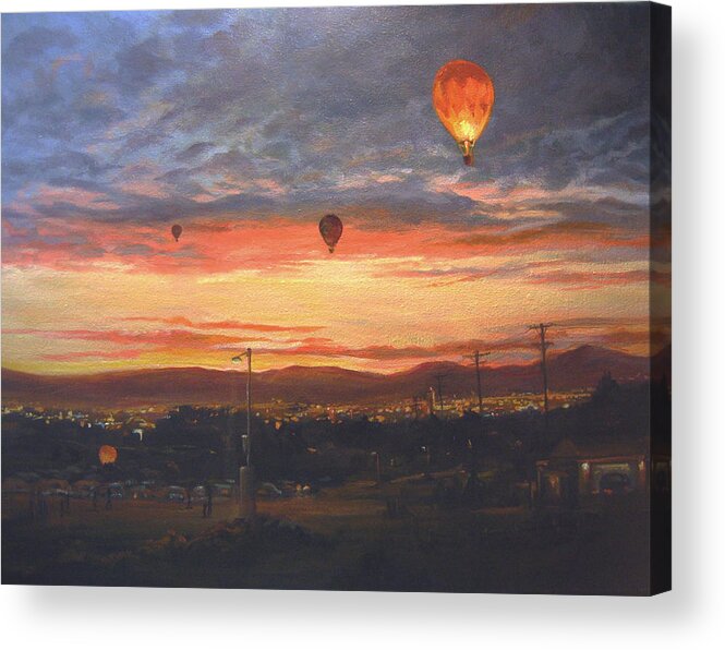 Nature Acrylic Print featuring the painting Dawn Patrol by Donna Tucker