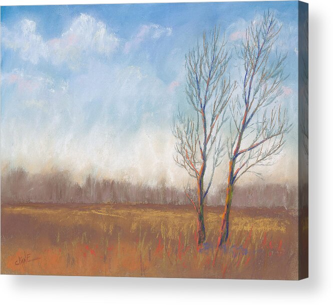 Field Acrylic Print featuring the pastel Deliberate Solitude by Christine Camp