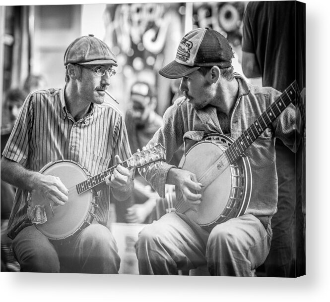 Music Acrylic Print featuring the photograph Dueling Banjos by David Downs