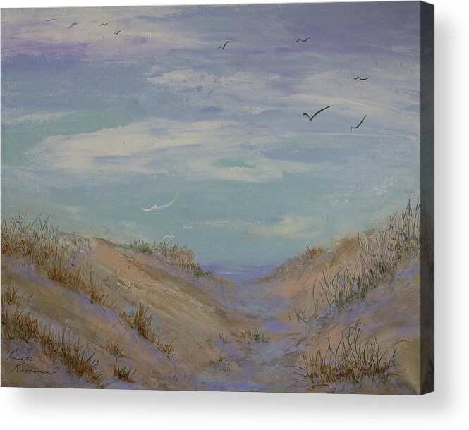Sand Dunes Acrylic Print featuring the painting Dune by Ruth Kamenev