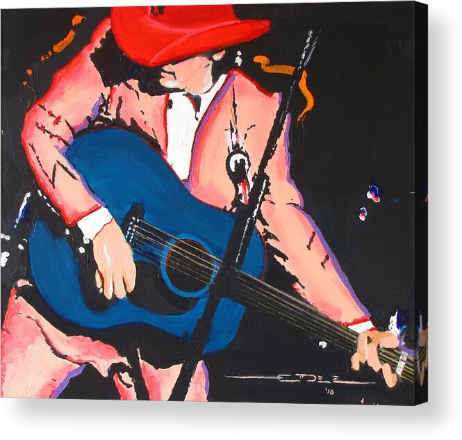 Dwight Yoakam Acrylic Print featuring the painting Dwight Yoakam by Eric Dee