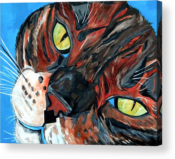 Cat Acrylic Print featuring the painting Eli Jackson my Bengal Boy by Patti Schermerhorn