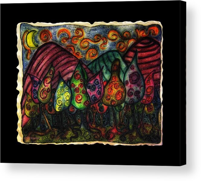 Woods Acrylic Print featuring the digital art Enchanted Forest by Mimulux Patricia No