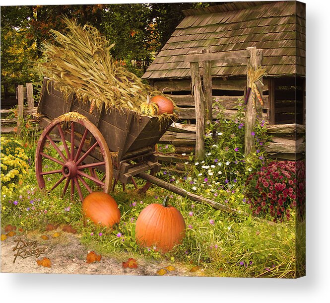 Essence Of Autumn By Doug Kreuger Acrylic Print featuring the digital art Essence of Autumn by Doug Kreuger