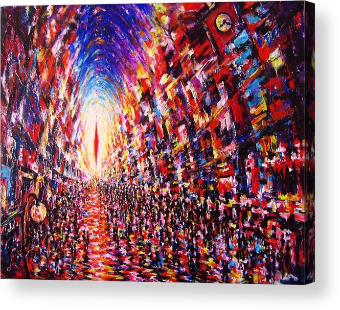 Contemporary Impressionism Acrylic Print featuring the painting Eternal Portal by Helen Kagan