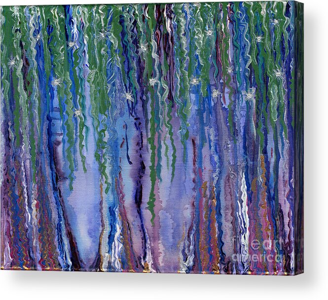 Abstract Acrylic Print featuring the painting Etheric Forest by Julia Stubbe
