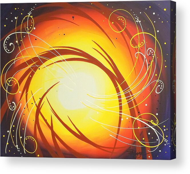 Abstract Acrylic Print featuring the painting Eye of the Hurricane by Darren Robinson