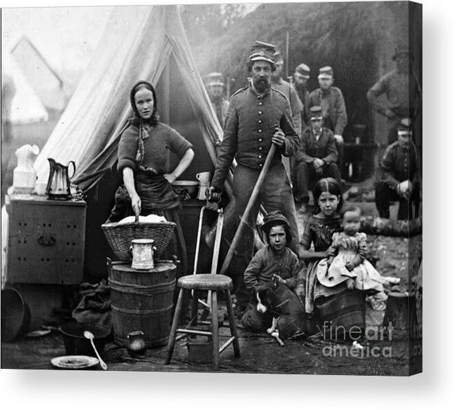Family Housing Acrylic Print featuring the photograph Family Housing for 31st Penn Infantry Fort Slocum Washington DC 1861 by David Call