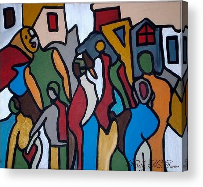 Family Acrylic Print featuring the painting Family Unity by Kelly M Turner