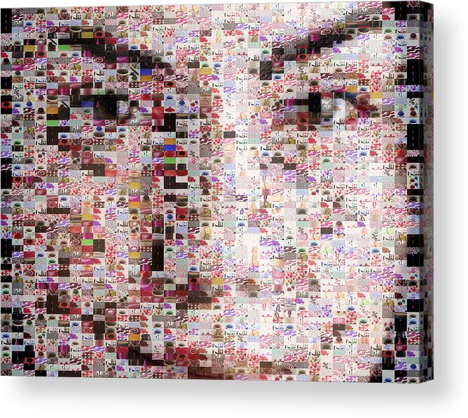 Art Acrylic Print featuring the photograph Female beauty portrait made out of makeup imagery by Thomas Northcut