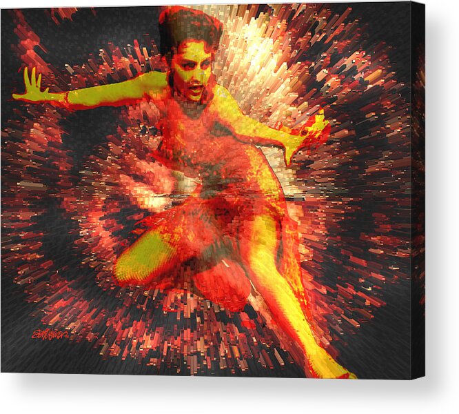 Fever Acrylic Print featuring the digital art Fever by Seth Weaver