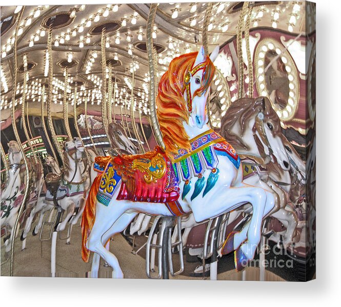 Carrousel Acrylic Print featuring the photograph Find Your Ride by Cheryl Del Toro