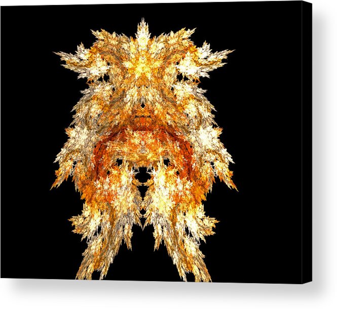  Fire Acrylic Print featuring the digital art Fire Dog by R Thomas Brass