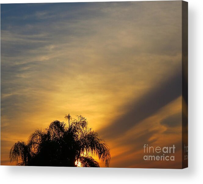 Florida Sunset Lll. Acrylic Print featuring the photograph Florida Sunset lll. by Robert Birkenes
