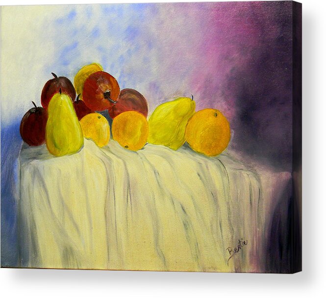 Fruit Acrylic Print featuring the painting Fruit by Bertie Edwards