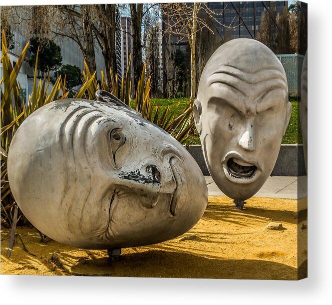 Art Acrylic Print featuring the photograph Giant Heads by Ron Pate