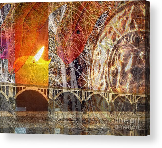 Abstract Acrylic Print featuring the photograph Golden Age by Kristen Fox