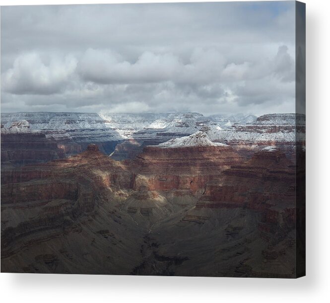 Grand Canyon National Park Acrylic Print featuring the photograph Grand Canyon in Winter by Laurel Powell