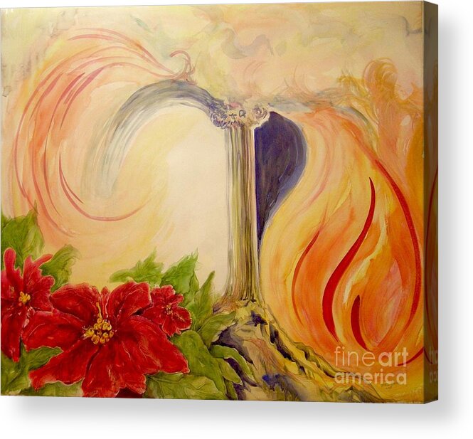Faith Based Design Acrylic Print featuring the painting Heavenly Portal by Genie Morgan