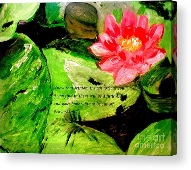 Lily Acrylic Print featuring the painting Hope by Amanda Dinan