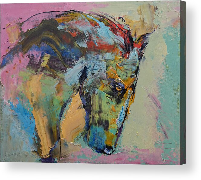 Art Acrylic Print featuring the painting Horse Study by Michael Creese