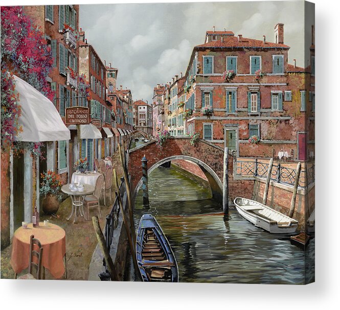 Venice Acrylic Print featuring the painting Il Fosso Ombroso by Guido Borelli