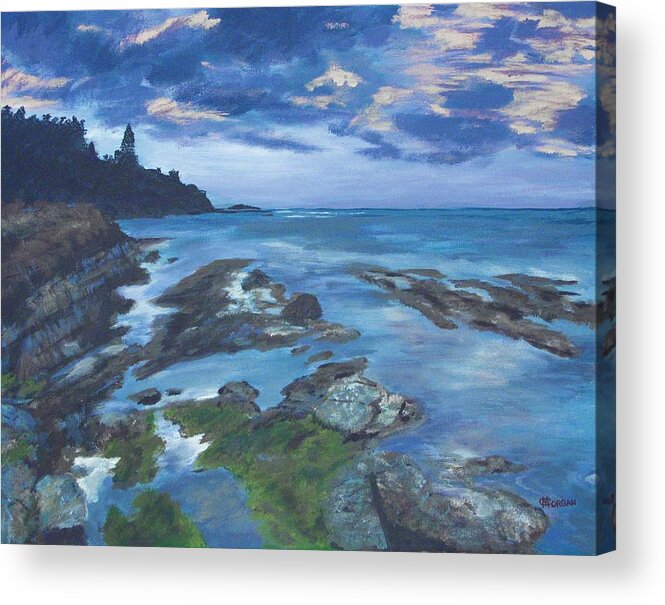 Island Coast Acrylic Print featuring the painting Isle Coast by Cynthia Morgan