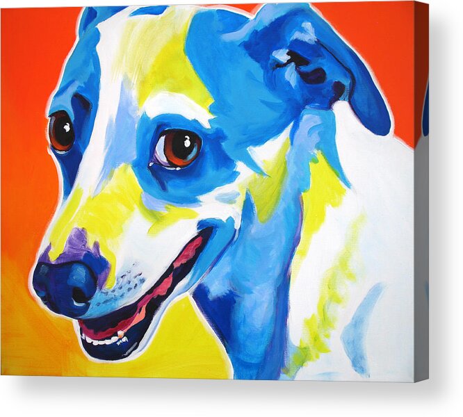 Jack Russell Acrylic Print featuring the painting Jack Russell - Skippy by Dawg Painter