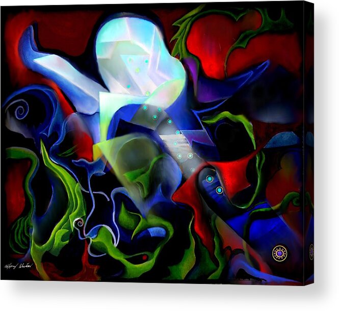 Jacobs Dream Acrylic Print featuring the painting Jacobs Dream by Wolfgang Schweizer