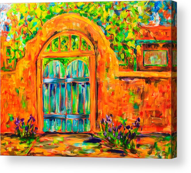 Josephina's Gate Acrylic Print featuring the painting Josephina's Gate by Sally Quillin