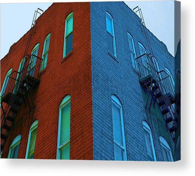 Bristol Acrylic Print featuring the photograph Juxtaposition - old building by Denise Beverly