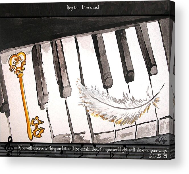 Key To A New Sound Acrylic Print featuring the painting Key to a New Sound by Jennifer Page