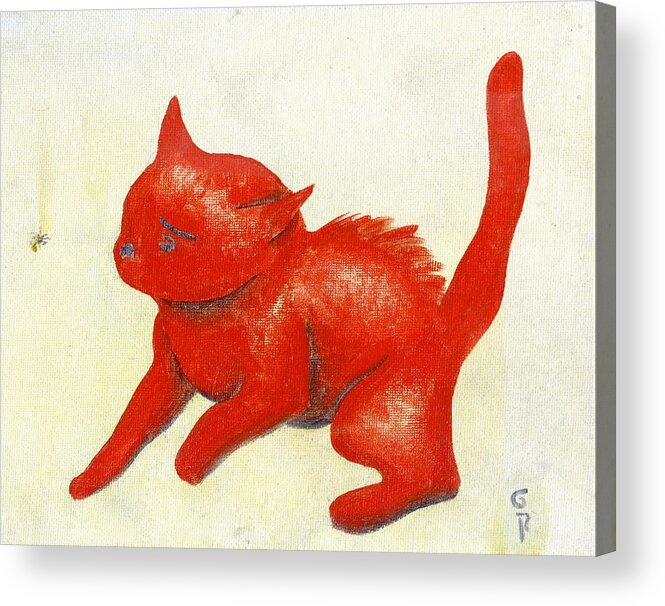 Cats Acrylic Print featuring the painting Kotiki 3 by Poul Costinsky