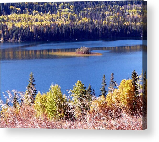 Lac Des Roches Acrylic Print featuring the photograph Lac Des Roches In Autumn by Will Borden