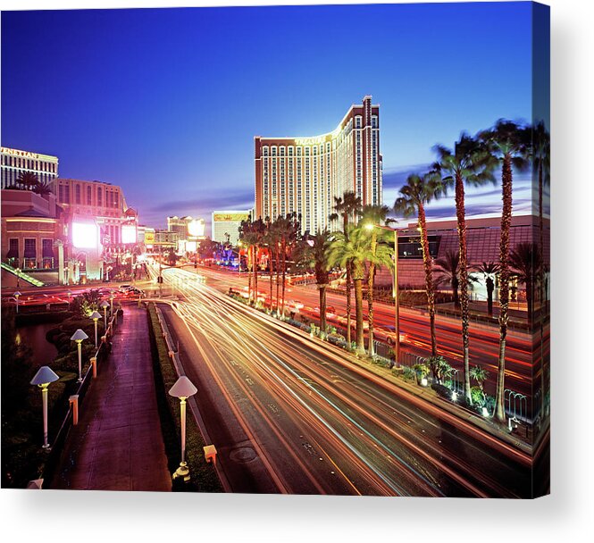 Blurred Motion Acrylic Print featuring the photograph Las Vegas by Murat Taner