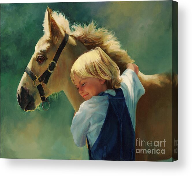 Horse Acrylic Print featuring the painting Lauren's Pony by Laurie Snow Hein