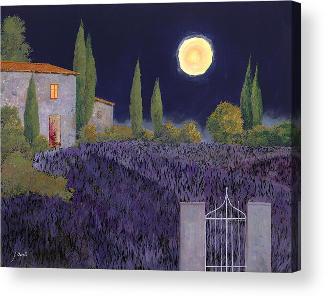 Tuscany Acrylic Print featuring the painting Lavanda Di Notte by Guido Borelli