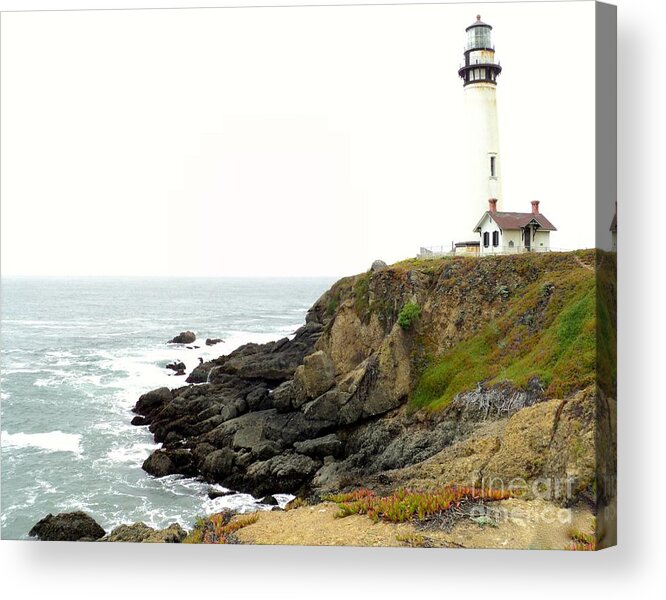 Ocean Acrylic Print featuring the photograph Lighthouse Keeping Watch by Carla Carson