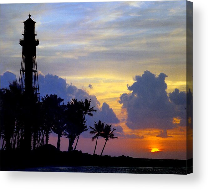 Lighthouse Acrylic Print featuring the photograph Lighthouse Point Sunrise 2 by Brent L Ander