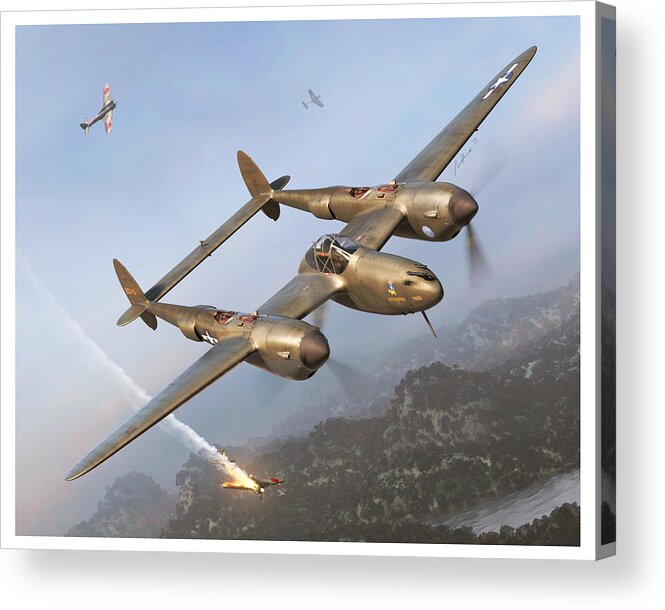 P-38 Acrylic Print featuring the painting Little Butch by Adam Burch