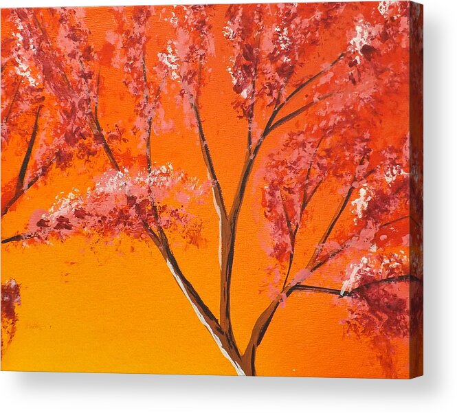 Living Loving Tree Acrylic Print featuring the painting Living Loving Tree top right by Darren Robinson
