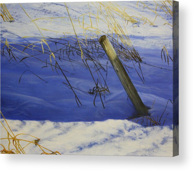 Landscape Acrylic Print featuring the painting Lonely Relic by Tammy Taylor
