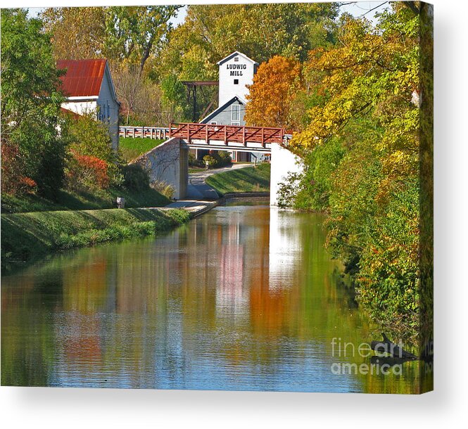 Ludwig Mill Acrylic Print featuring the photograph Ludwig Mill in Fall 0513 by Jack Schultz