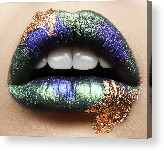 Mouth Acrylic Print featuring the photograph Macro Beauty by Alex Malikov