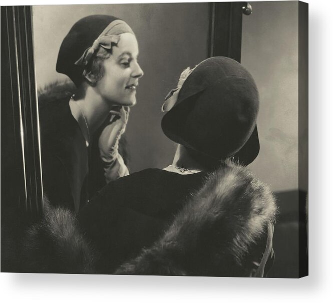 Fashion Acrylic Print featuring the photograph Margaret Shea Wearing A Bicorne Hat by Edward Steichen
