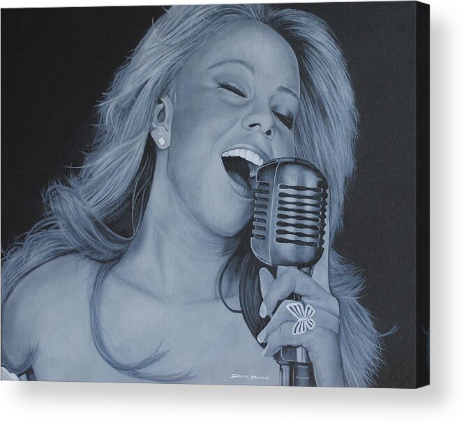 Mariah Carey Acrylic Print featuring the painting Mariah Carey by David Dunne